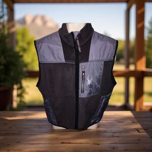 Men’s Spyder Black/Gray Vest Size Small